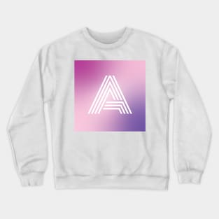 Letter A in Pink Crewneck Sweatshirt